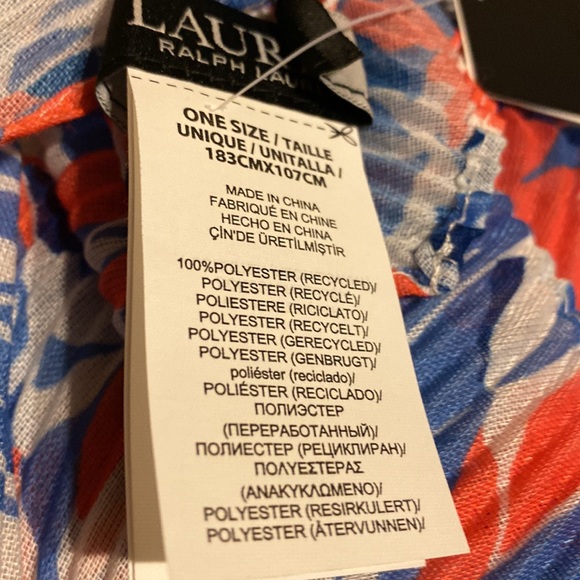 🦋(NWT) LAUREN RALPH LAUREN🦋40x52inch OBLONG SCARF. Florals. Great Gift Idea🛍 - Picture 5 of 5